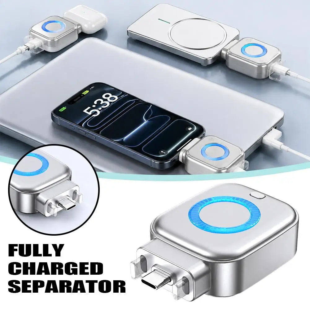 USB-C Fully Charged Separator Smart Auto Power-Off Charging Adapter Prevent Overcharging For Laptops Phones Wireless Chargers