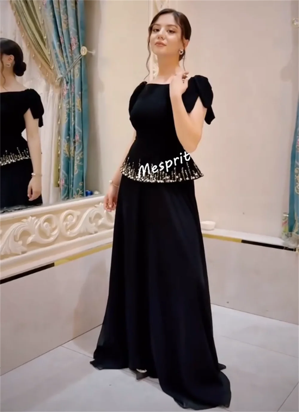 Customized O-Neck Sequined A-line Long Dresses Bespoke Occasion Homecoming Party Gown Women's Evening High Quality Sparkle