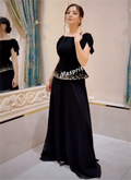 Customized O-Neck Sequined A-line Long Dresses Bespoke Occasion Homecoming Party Gown Women's Evening High Quality Sparkle