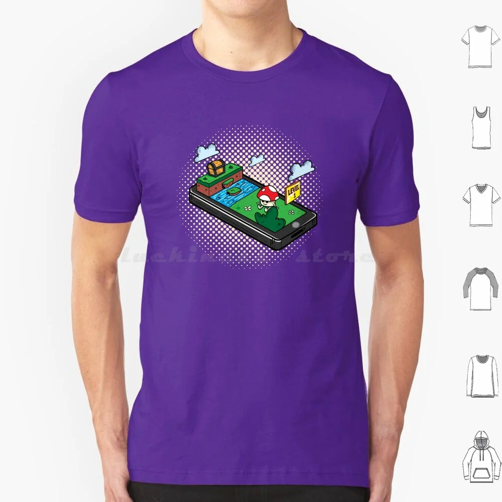 Gaming 3d Gaming T Shirt 6xl Cotton Cool Tee Gaming 3d 3 Dimensional Game Mobile Game Cellphone Entertainment Leisure Pastime