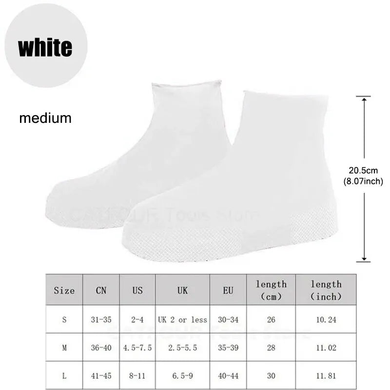 【Hot sales】Waterproof silicone shoe cover protector reusable anti-slip wear-resistant rain shoe cover for outdoor rainy days