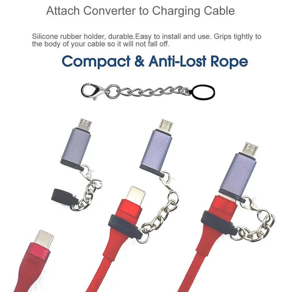USB-C Adapter Type C Female To Micro / Mini USB Converters For iPhone 14 13 Xiaomi Samsung For Lightning Male Charger Adapter