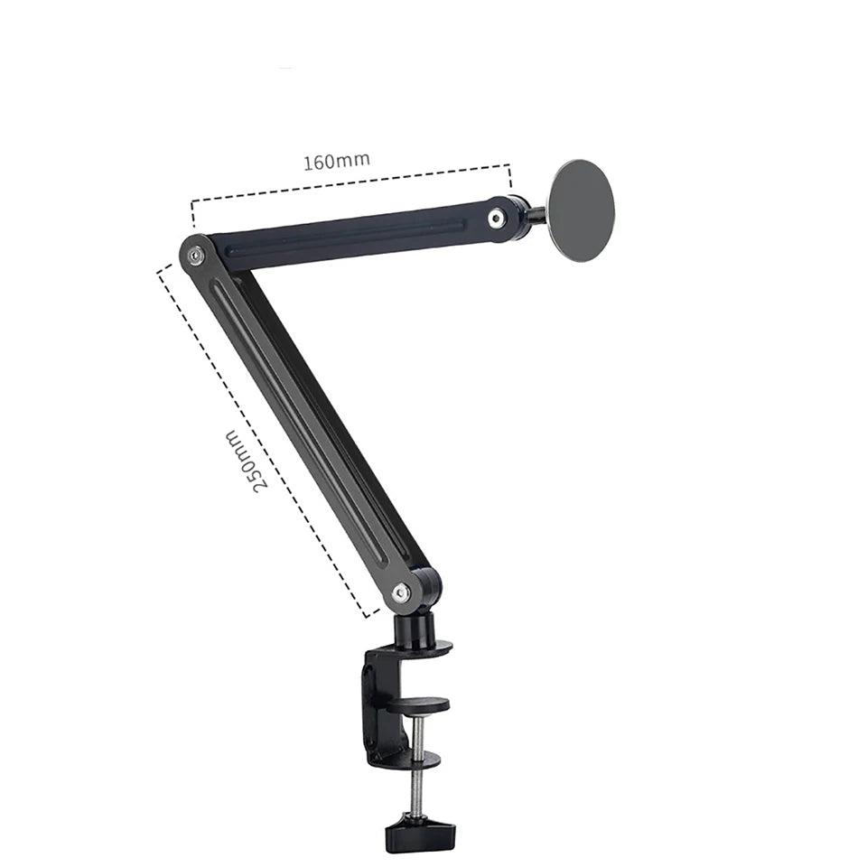 Magnetic Tablet Stand Holder Tablet Desk Mount Adjustable Foldable Tablet Arm Mount with 360° Rotate Base for iPad and iPhones