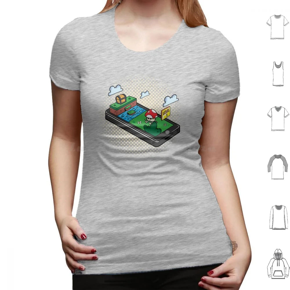 Gaming 3d Gaming T Shirt 6xl Cotton Cool Tee Gaming 3d 3 Dimensional Game Mobile Game Cellphone Entertainment Leisure Pastime