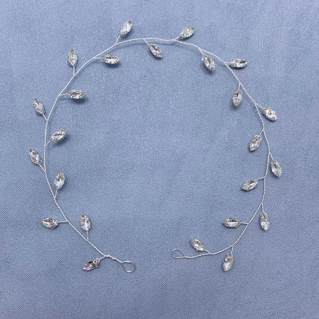 Handmade Fashion Crystal Flower Hair Vine Headband Pearl Hairband Bridal Wedding Hair Accessories Jewelry Hair Vine Headband