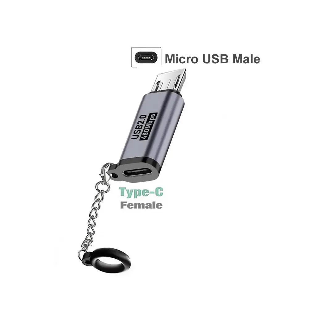 USB-C Adapter Type C Female To Micro / Mini USB Converters For iPhone 14 13 Xiaomi Samsung For Lightning Male Charger Adapter