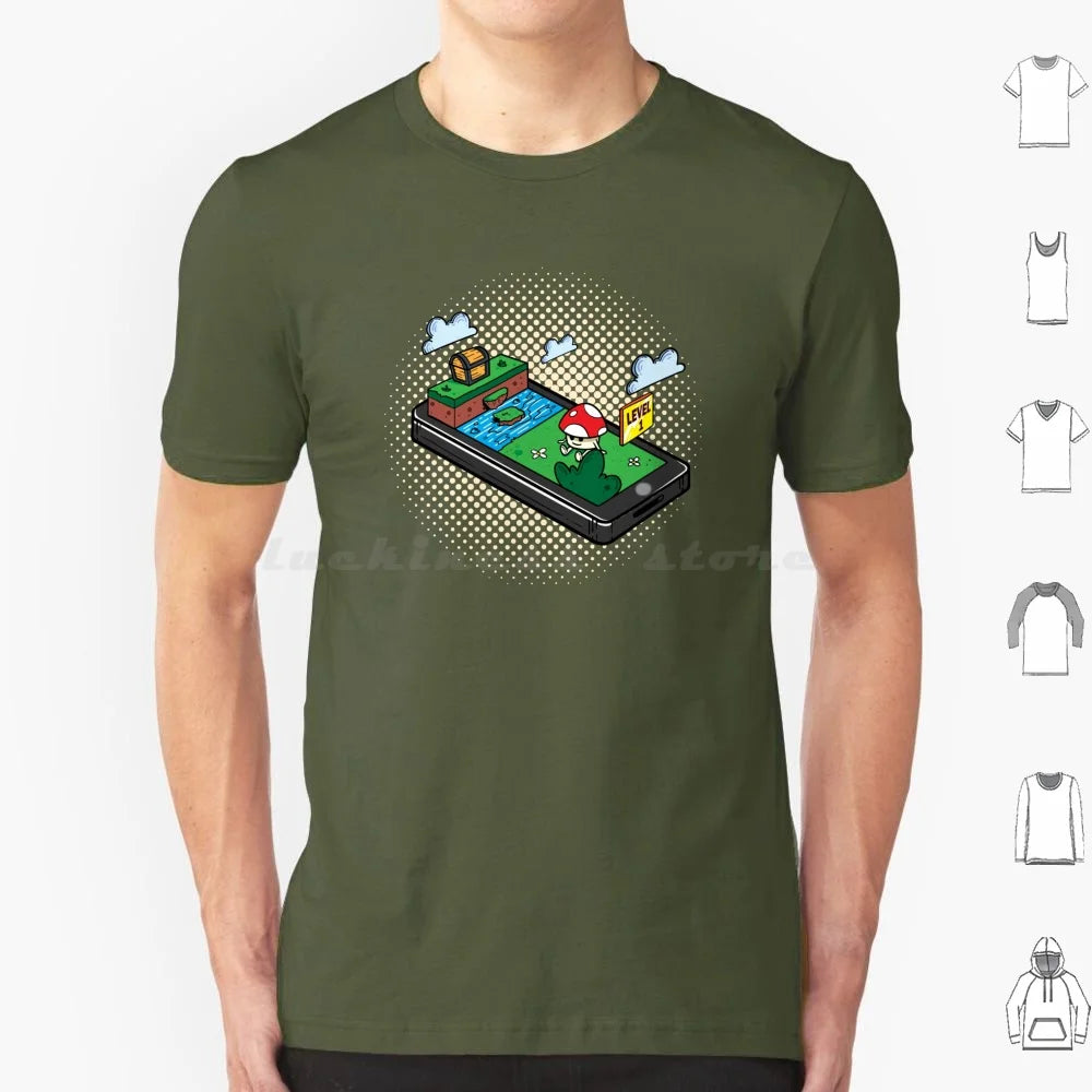 Gaming 3d Gaming T Shirt 6xl Cotton Cool Tee Gaming 3d 3 Dimensional Game Mobile Game Cellphone Entertainment Leisure Pastime