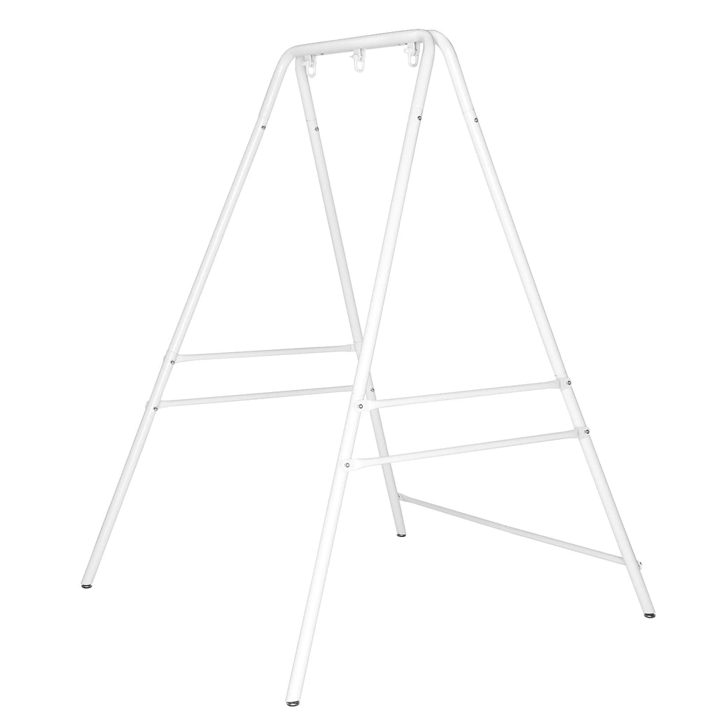 133*137*180cm Wrought Iron Four-Legged Standing 200kg Three Rings Hanging Chair Frame White
