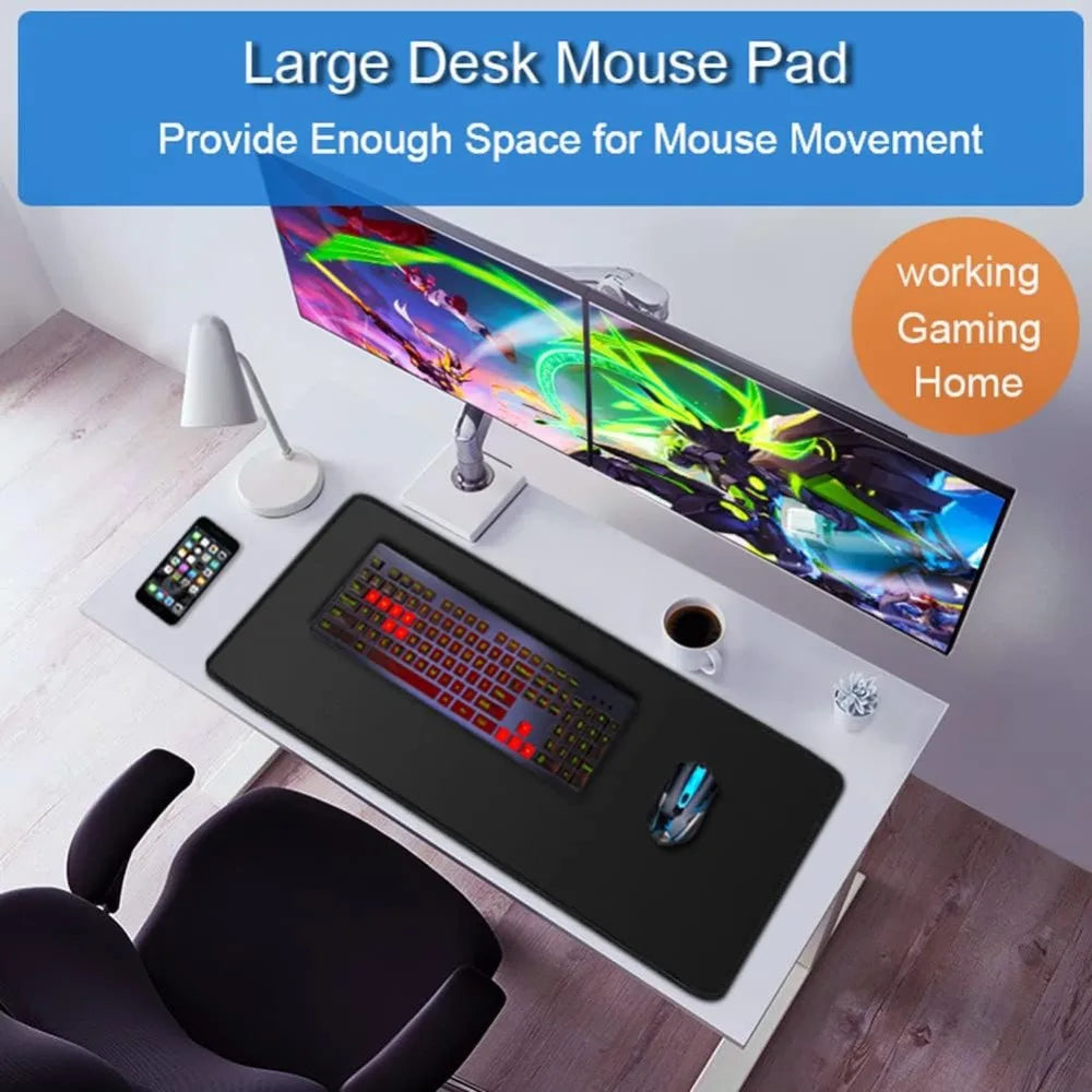 31.5x15.7 inch Large Extended Gaming Mouse Pad, Water Resistant Non-Slip Desk Mat for Work & Gaming