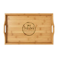Engraved Bamboo Serving Tray — Personalized Wooden Breakfast & Entertaining Tray