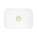 Gold Monogram Logo Bath Mat — Elegant Luxury Hotel-Style Bathroom Rug