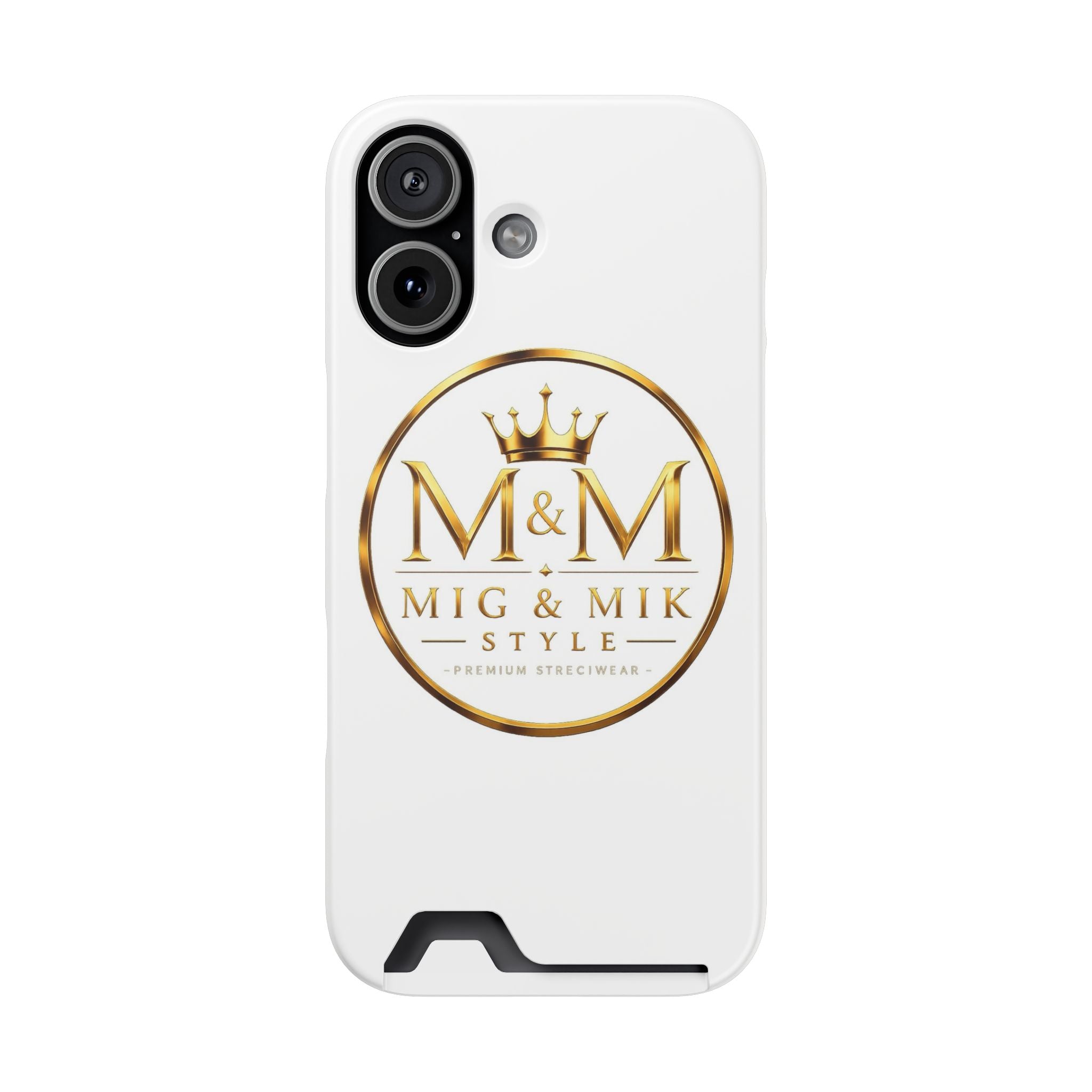Card Holder Phone Case — Mig & Mik Style Gold Logo