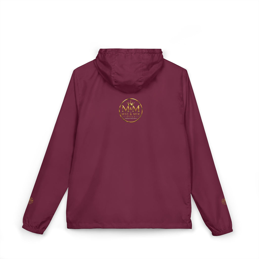 Crown Logo Windbreaker Jacket — White Luxury Monogram Shell