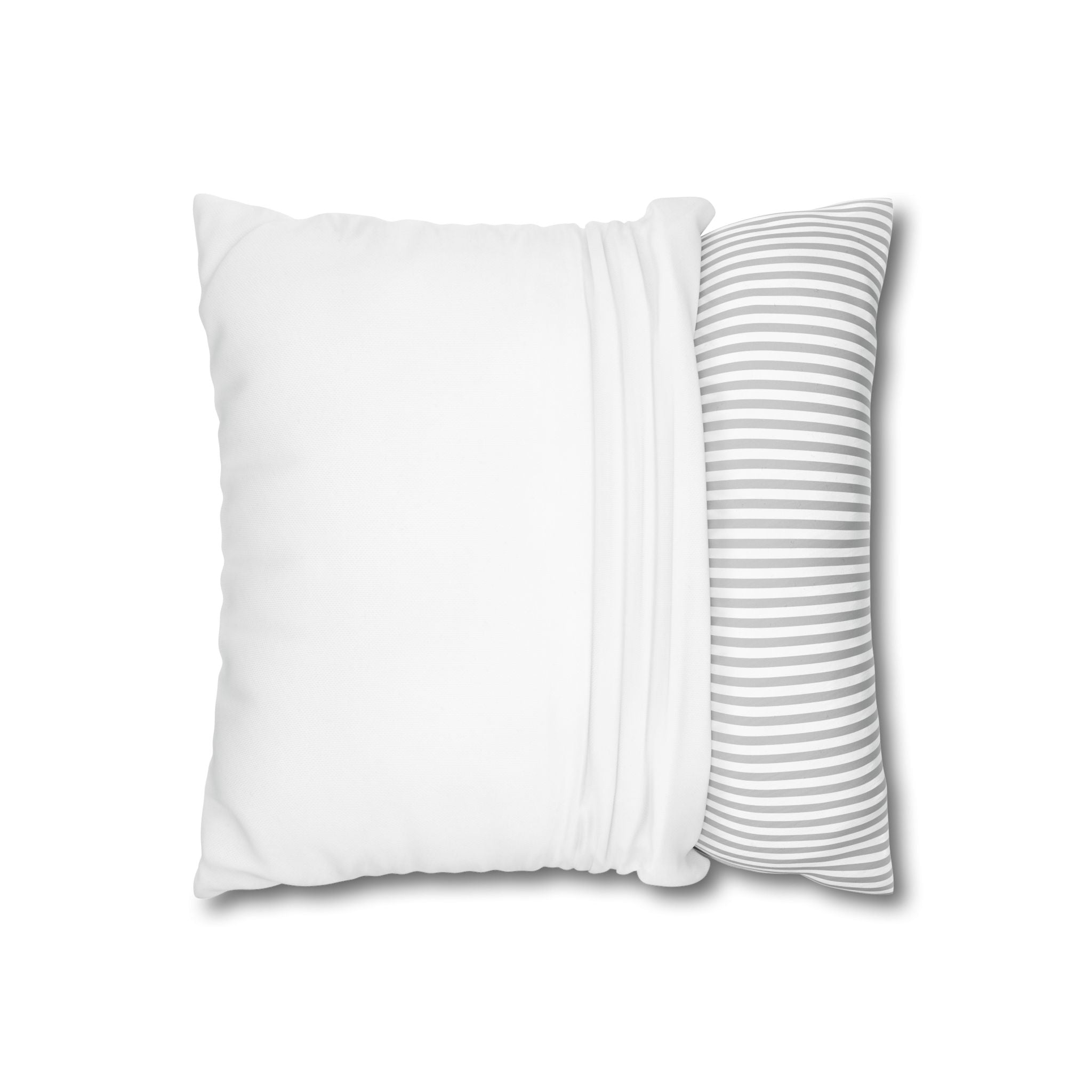 M&M Mig & Mik Gold Crown Decorative Pillowcase — Square Poly Canvas Throw Pillow Cover