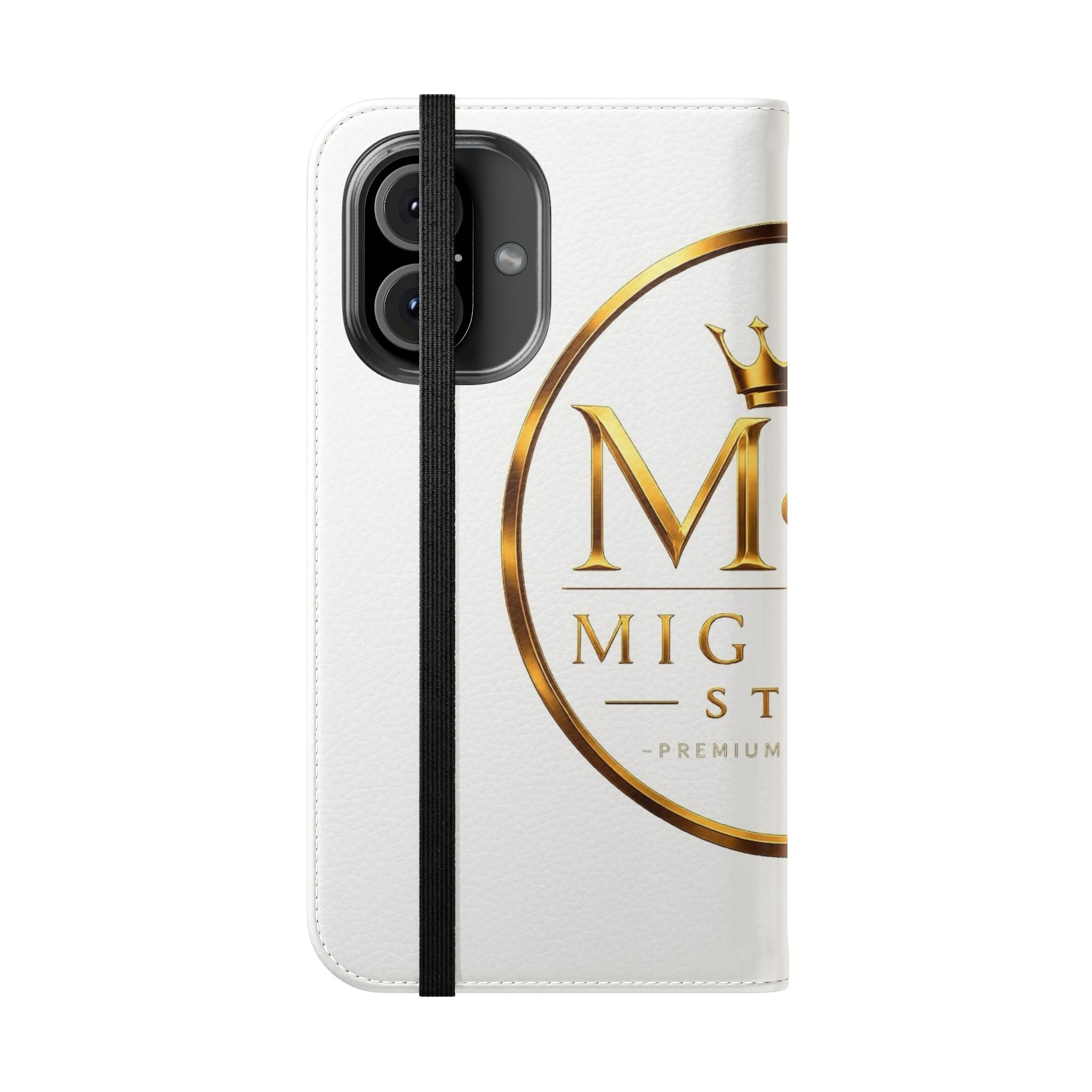 M&M Gold Crest Flip Phone Case — Luxury Wallet Flip Case with Card Slots