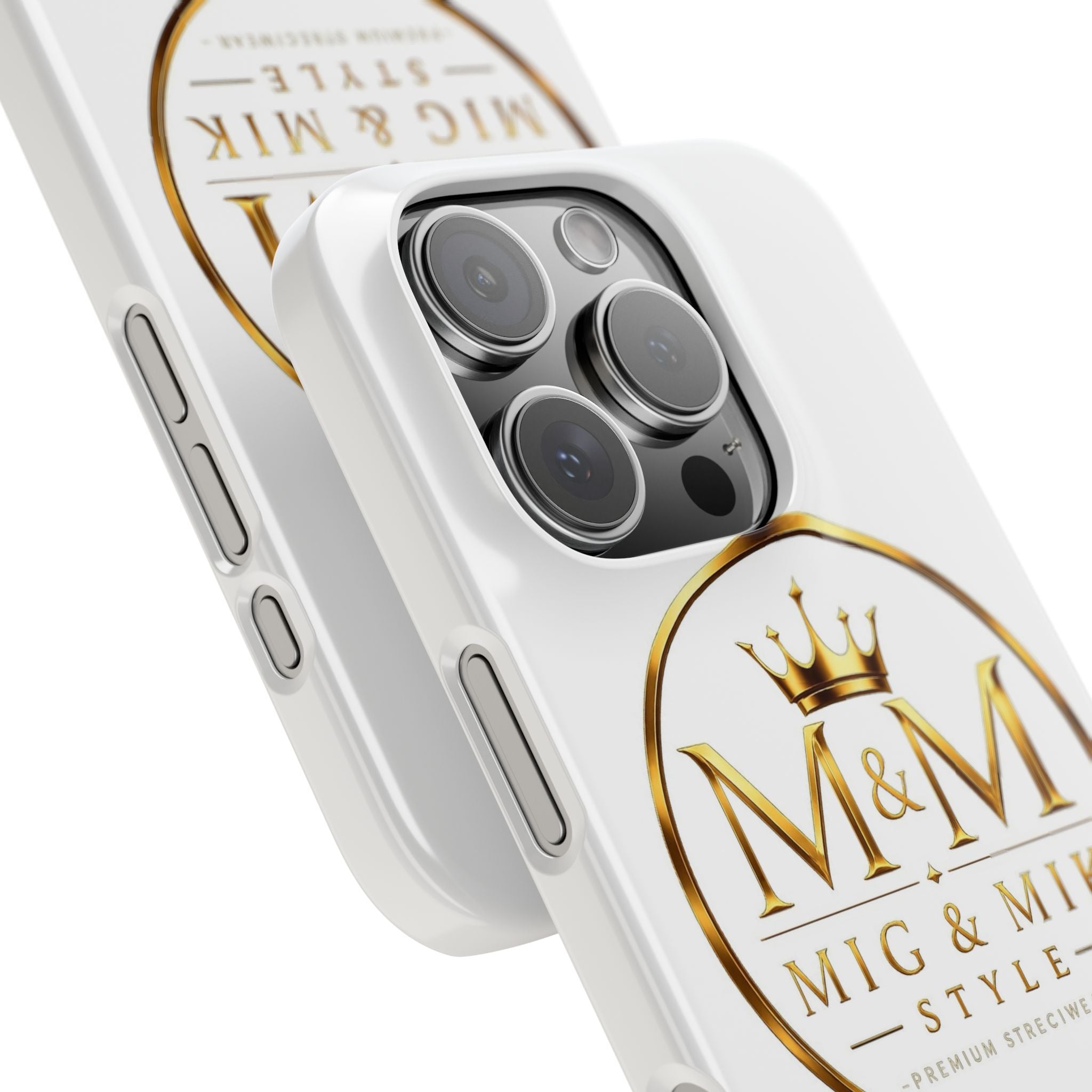 Slim Phone Case — M&M Mig & Mik Style Gold Crest