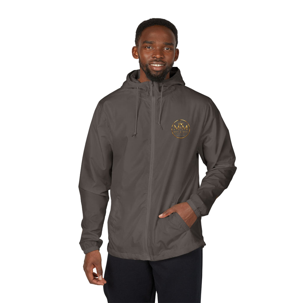 Crown Logo Windbreaker Jacket — White Luxury Monogram Shell