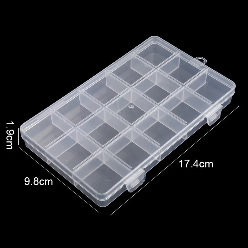 Transparent Clear Plastic Empty Jewelry Storage Organizer Container Display Case For Earrings Loose Beads Craft Supplies