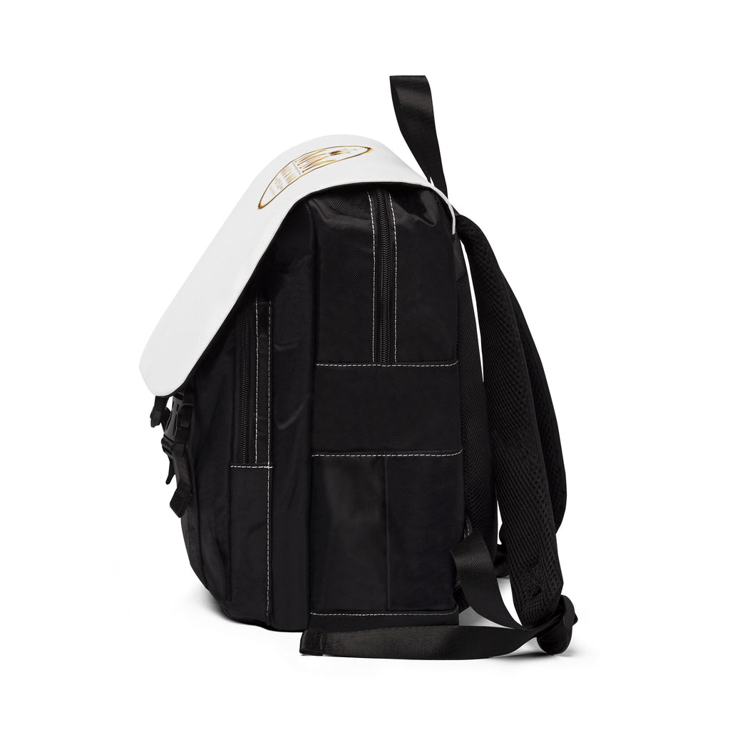 MIG & MIK STYLE Signature Luxury Backpack – Black & White Gold Edition