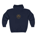 Gold Foil 'M&G Milk' Logo Zip Hoodie — Premium Black Full-Zip Sweatshirt