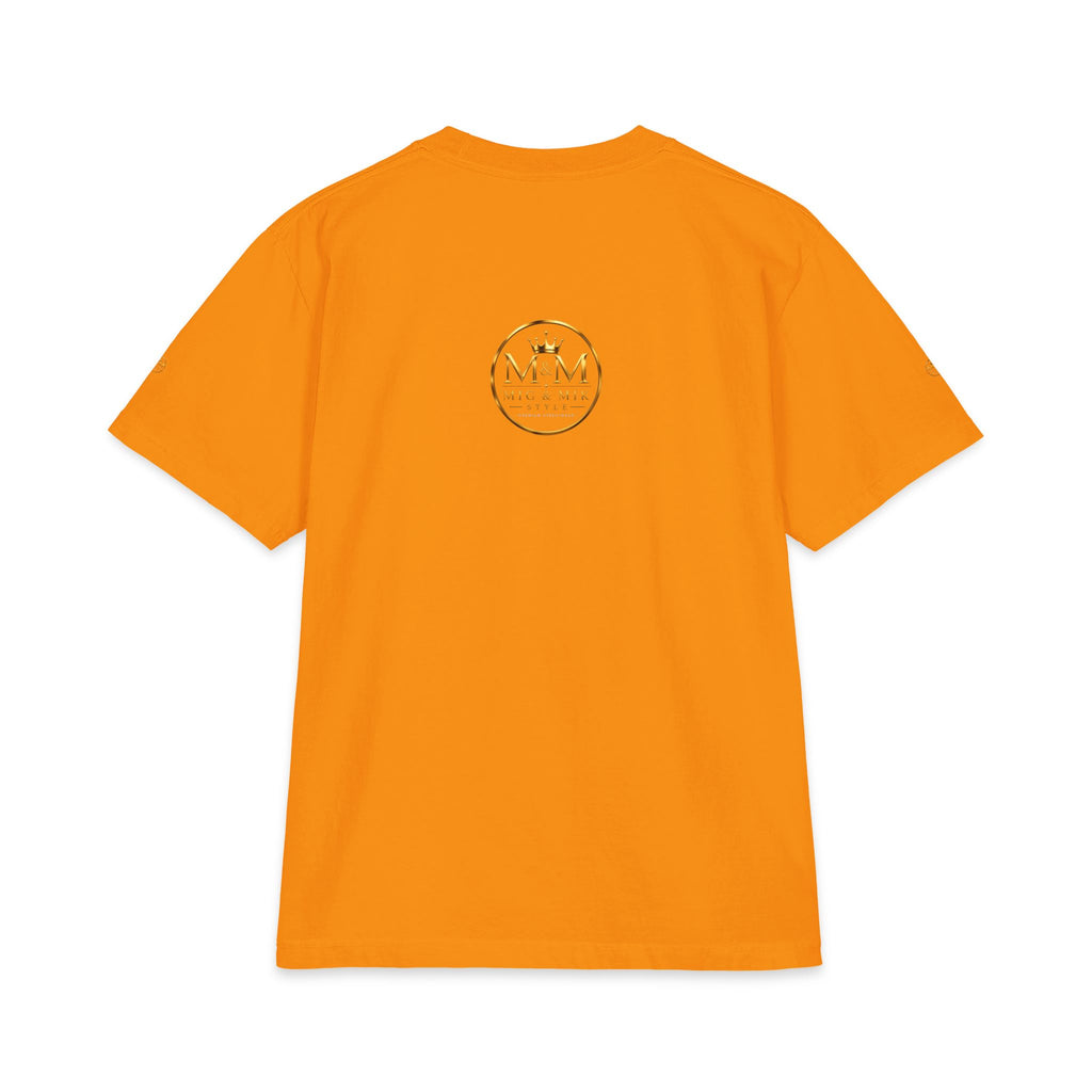 M&M Club Vintage Logo T‑Shirt — Minimal Gold Crest Cotton Tee