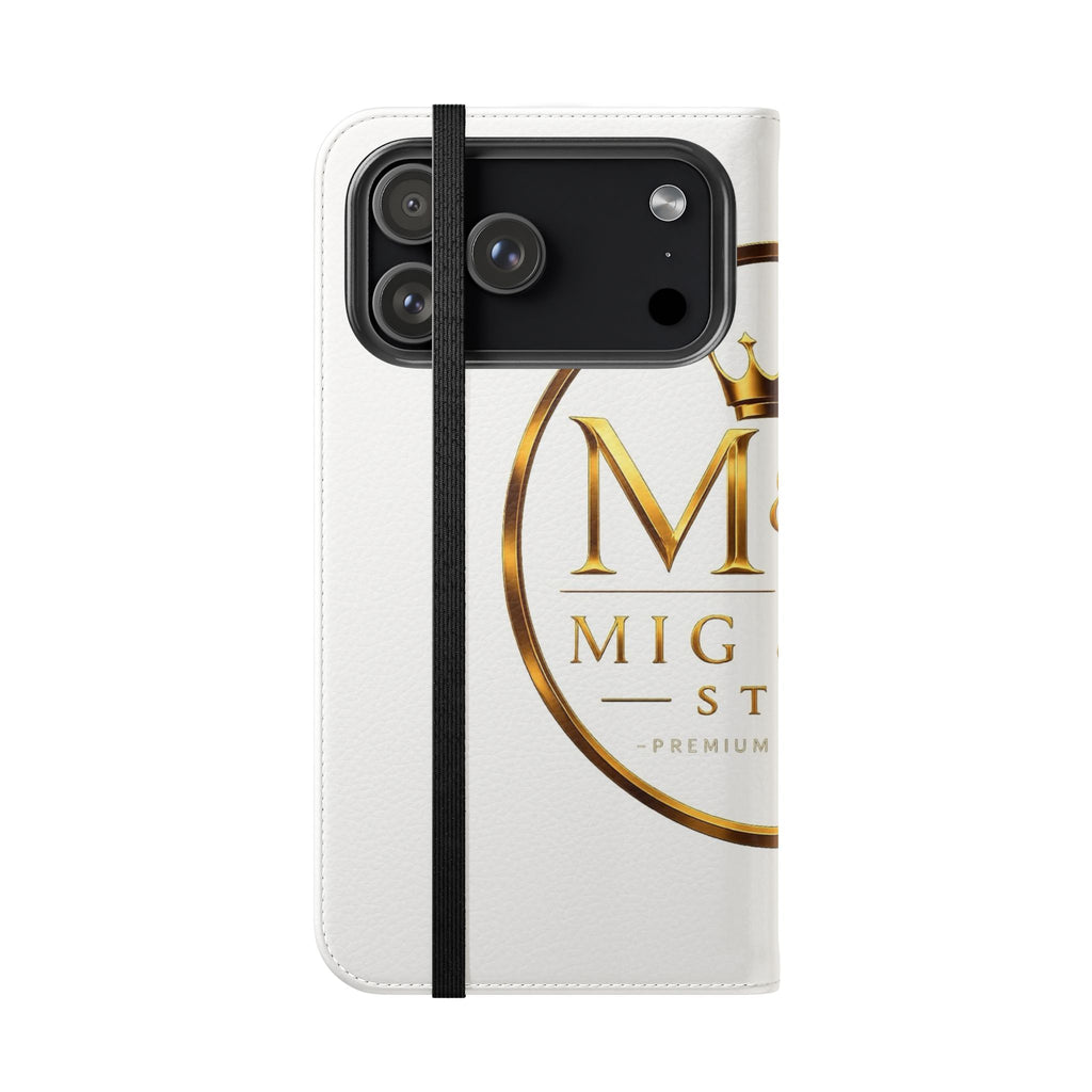 M&M Gold Crest Flip Phone Case — Luxury Wallet Flip Case with Card Slots
