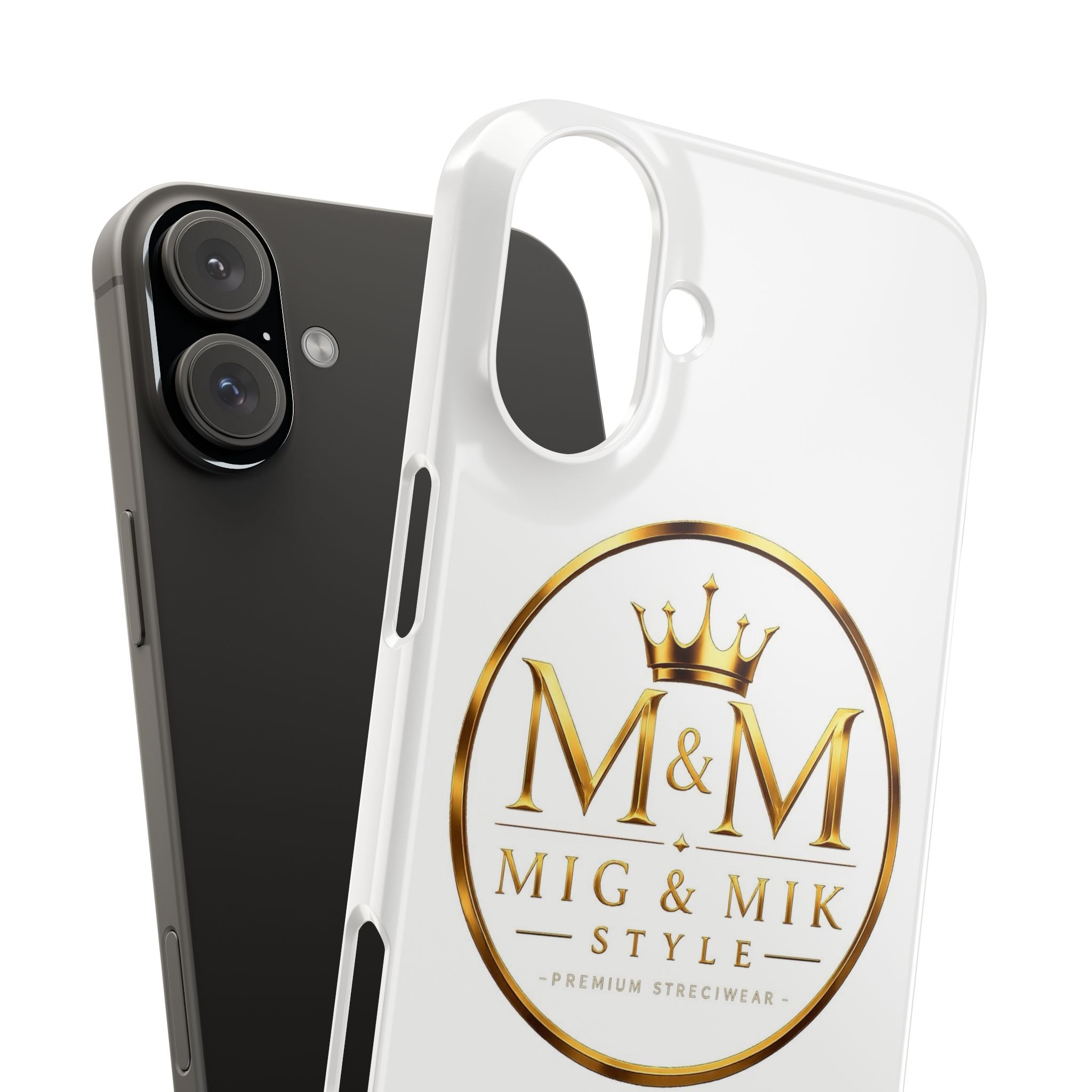 Slim Phone Case — M&M Mig & Mik Style Gold Crest