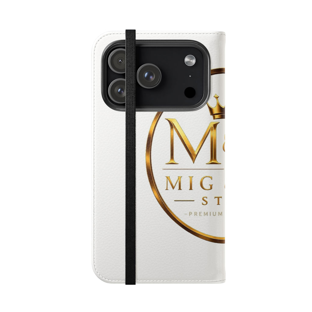 M&M Gold Crest Flip Phone Case — Luxury Wallet Flip Case with Card Slots