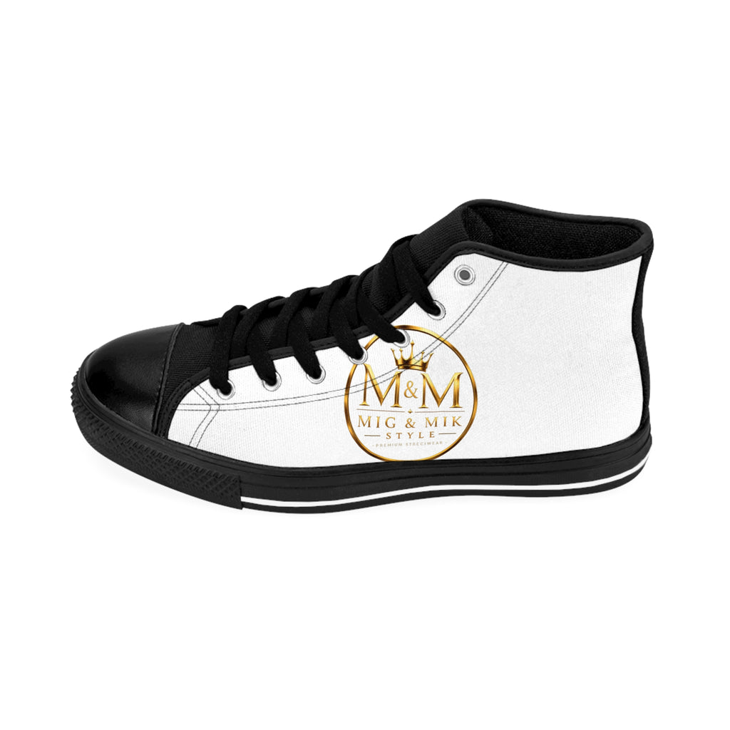 MIG & MIK STYLE White Gold High-Top Sneakers
