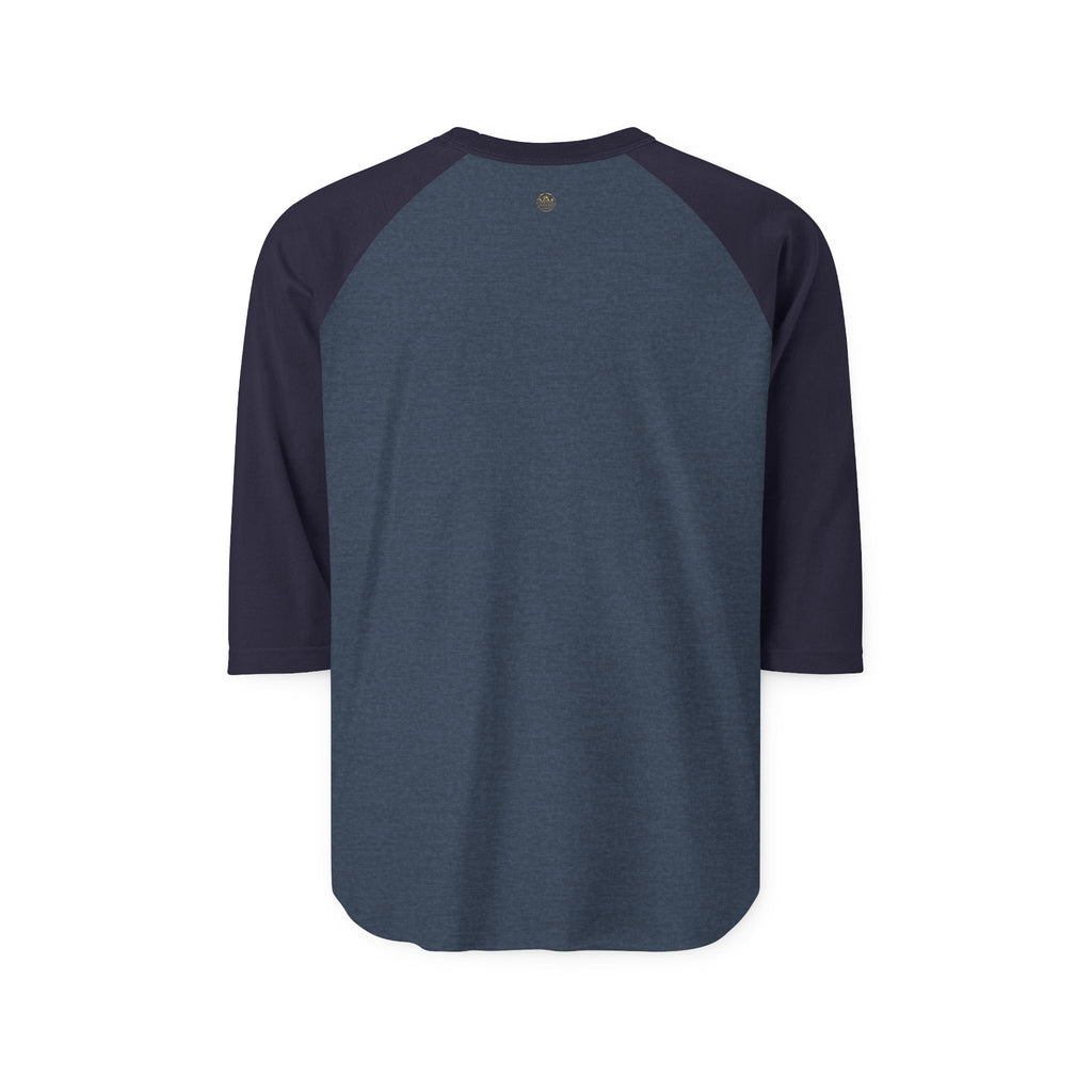 Raglan Shirt — Gold Crown Vintage Emblem Baseball Tee
