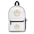 MIG & MIK STYLE Premium Backpack – White & Gold Edition