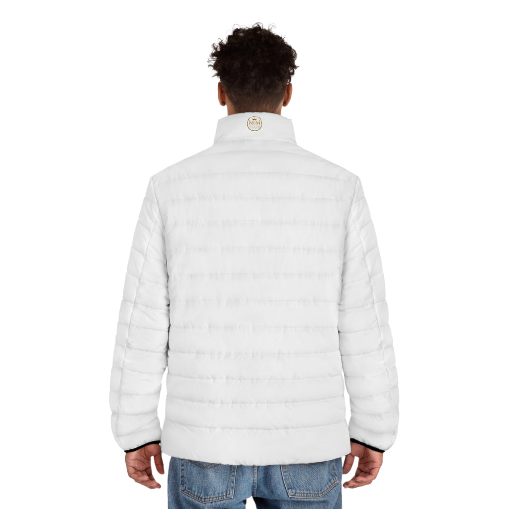 Men's Logo Puffer Jacket — M&M Nice & Mike Branded Quilted Coat