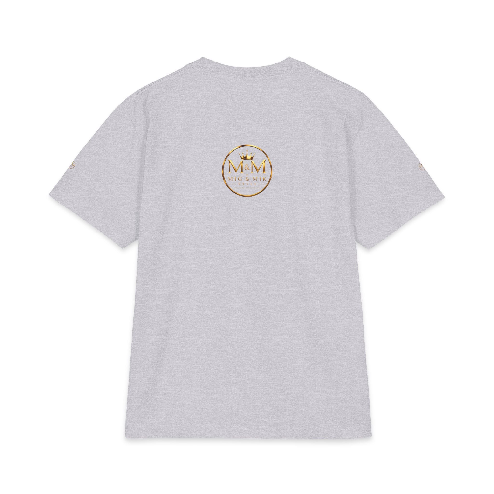 M&M Club Vintage Logo T‑Shirt — Minimal Gold Crest Cotton Tee