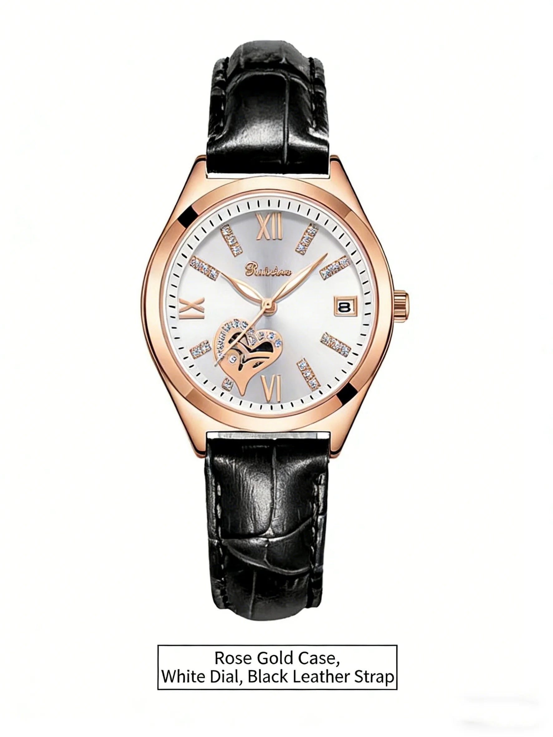 RUIXINE Women Watches Luxury Classic Stylish Dress Quartz Watch Slim Case Elegance Leather Strap Wristwatch