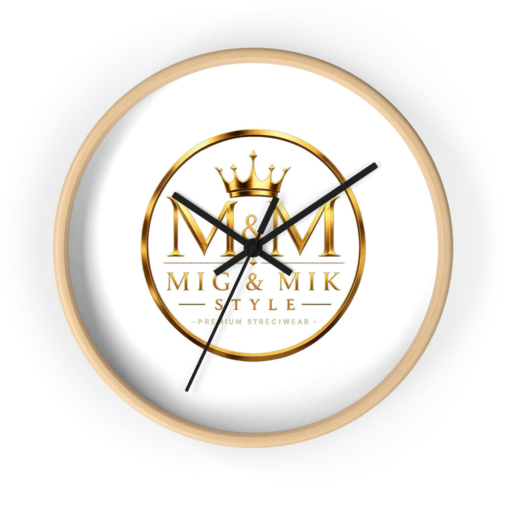 MIG & MIK STYLE Luxury Wooden Wall Clock - Premium Home & Office Decor