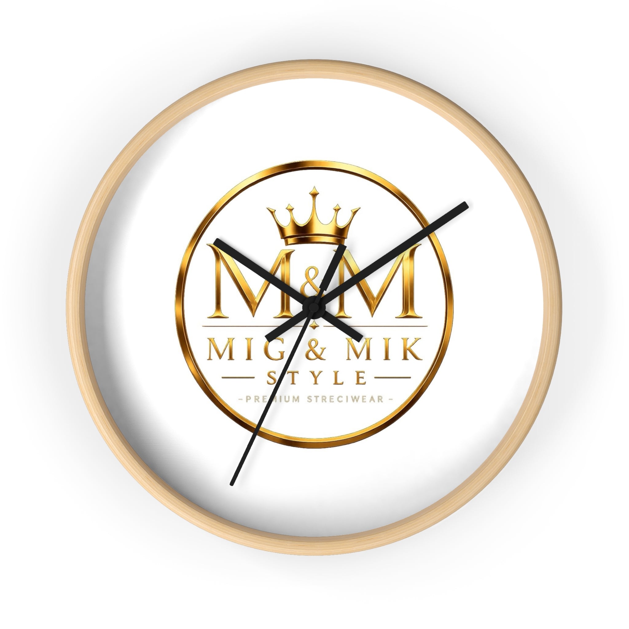 MIG & MIK STYLE Luxury Wooden Wall Clock - Premium Home & Office Decor