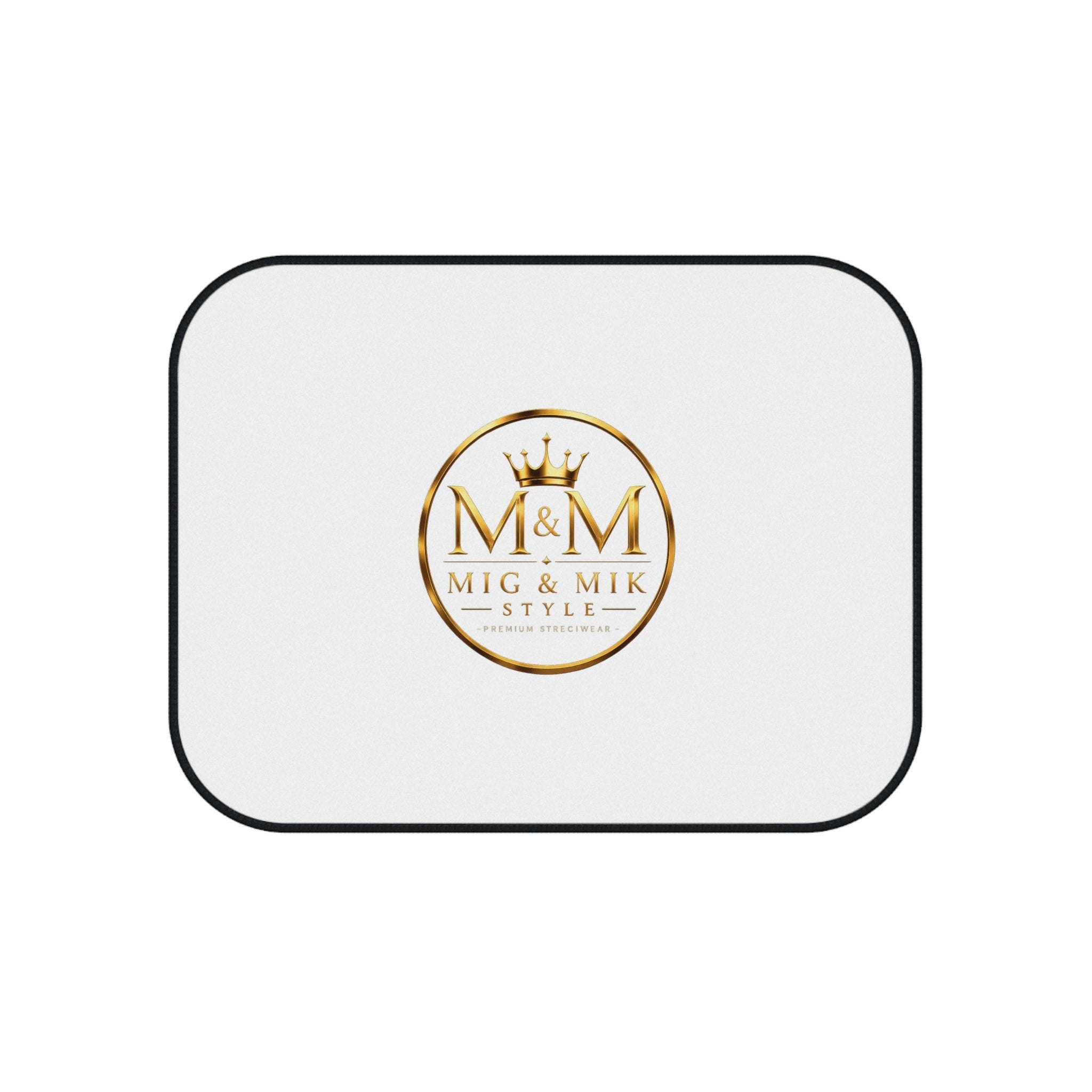 MIG & MIK STYLE Car Floor Mats – White Gold Logo (Set of 4)