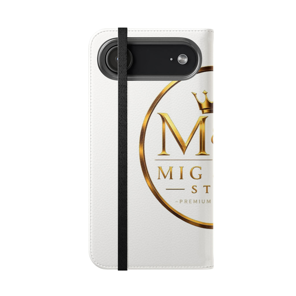 M&M Gold Crest Flip Phone Case — Luxury Wallet Flip Case with Card Slots