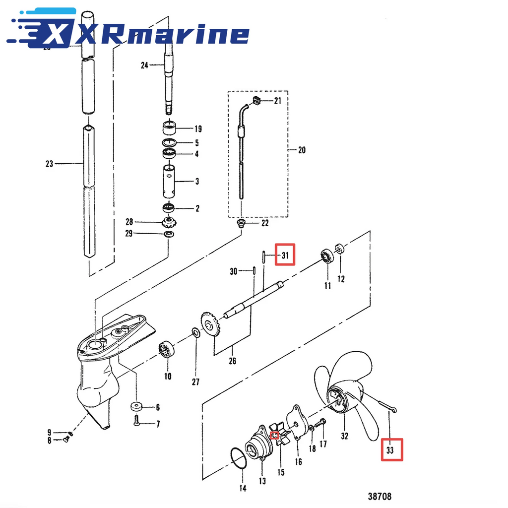 Shear Pin & Split Pin Kit For Mercury Mariner 2.2 2.5 3.3 3.5HP for Nissan Tohatsu MFS2/2.5/3.5B 17-95372 18-95295 28-16155