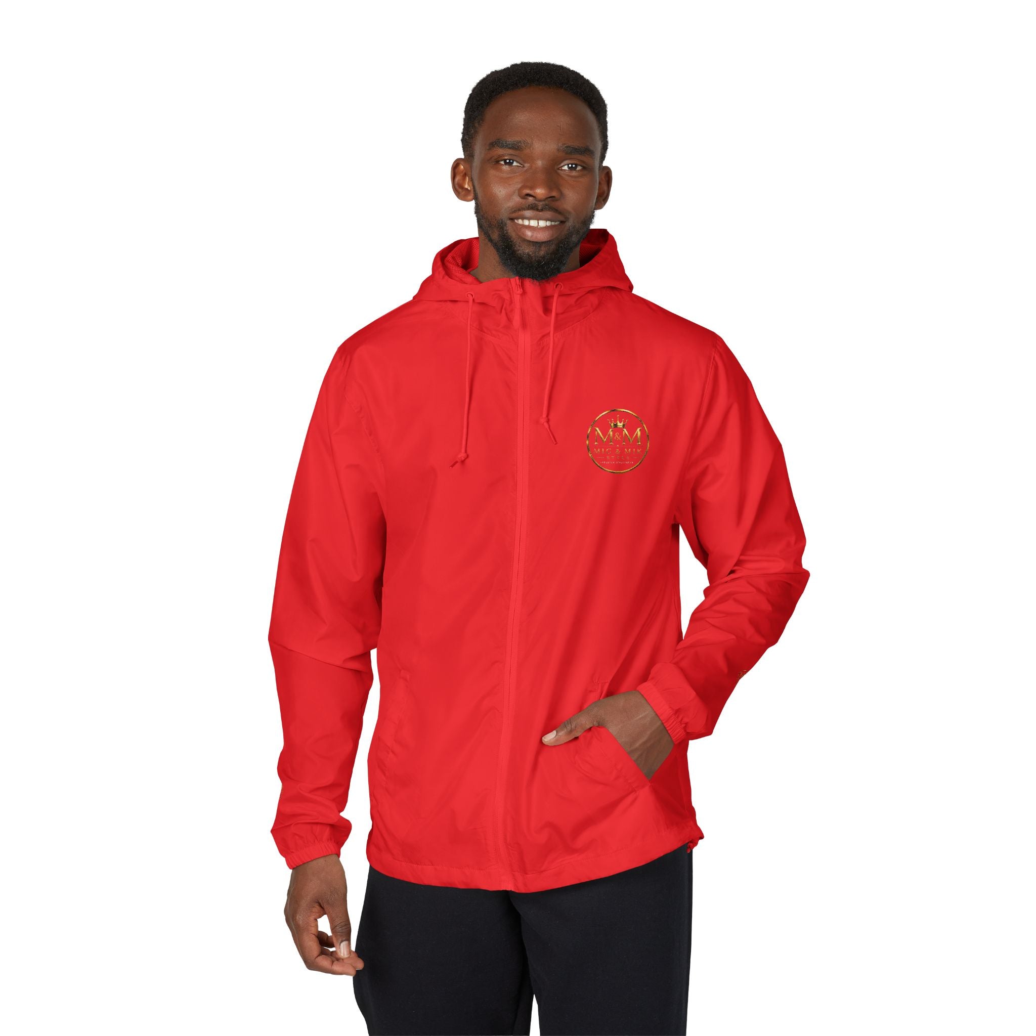 Crown Logo Windbreaker Jacket — White Luxury Monogram Shell
