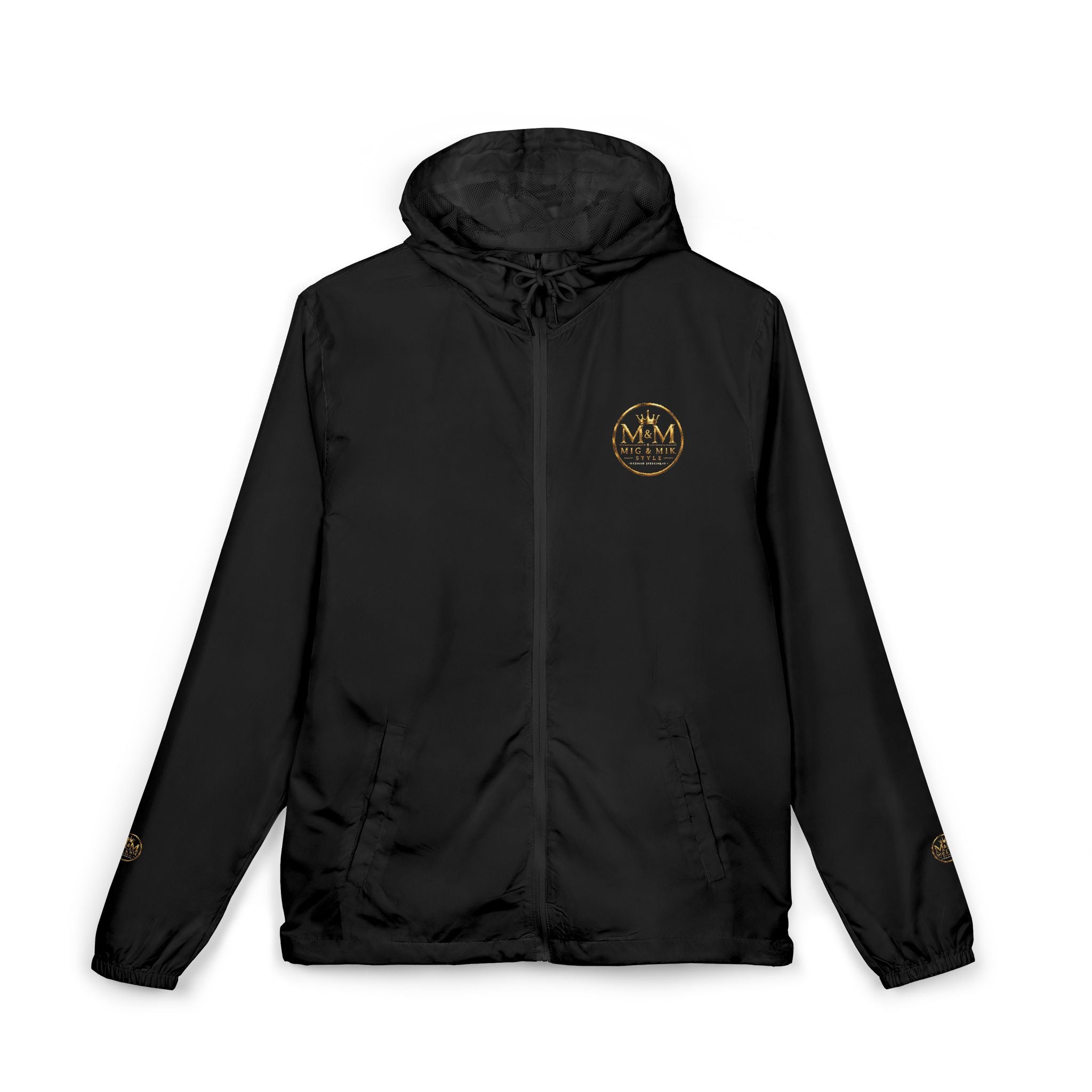 Crown Logo Windbreaker Jacket — White Luxury Monogram Shell