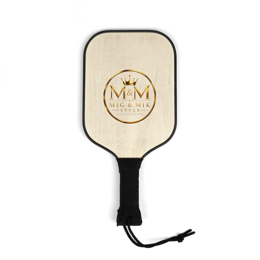 Pickleball Paddle Set — Personalized Wood Grain Pickleball Kit (2 Paddles + Balls)