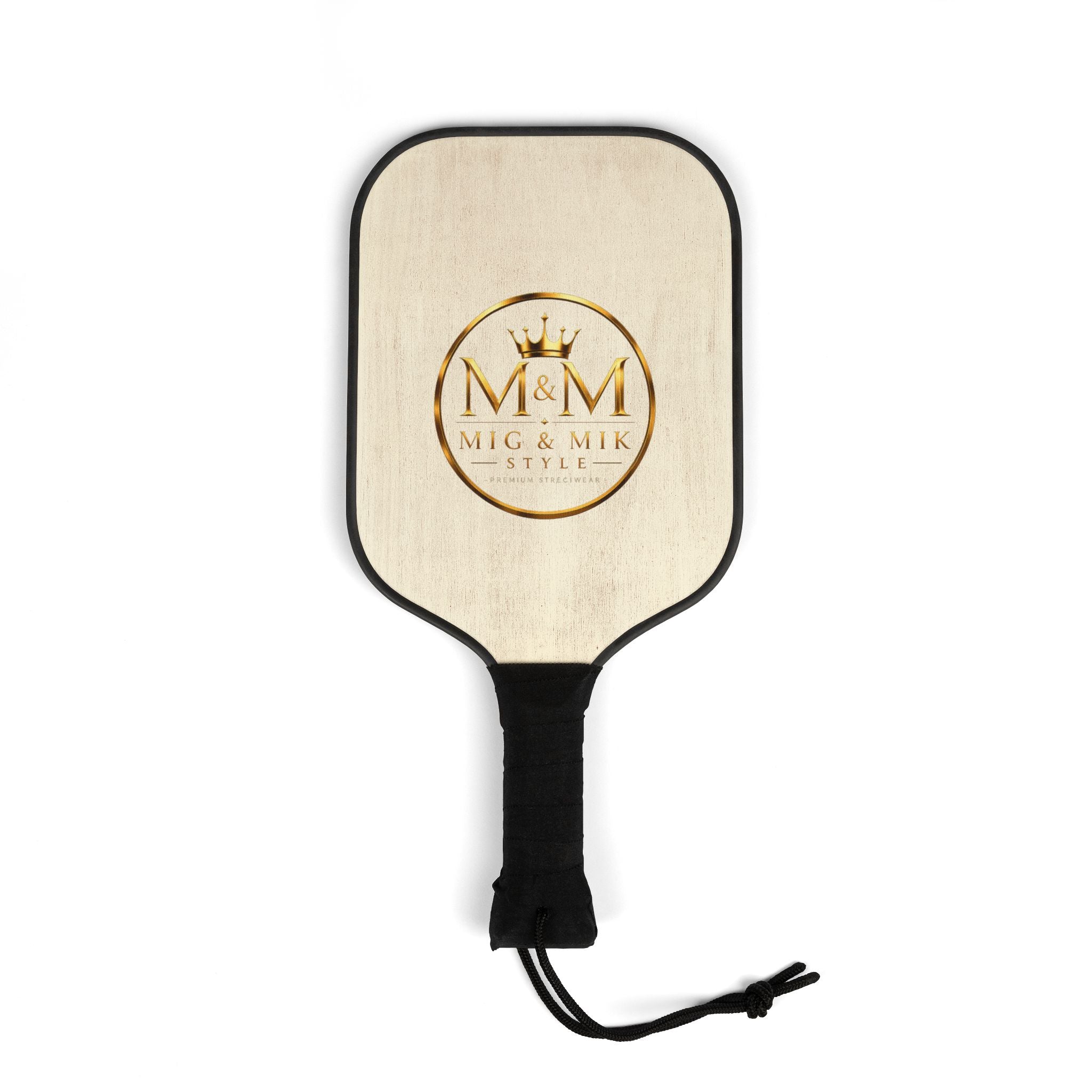 Pickleball Paddle Set — Personalized Wood Grain Pickleball Kit (2 Paddles + Balls)