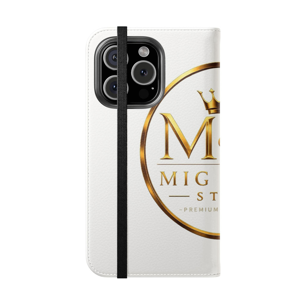 M&M Gold Crest Flip Phone Case — Luxury Wallet Flip Case with Card Slots