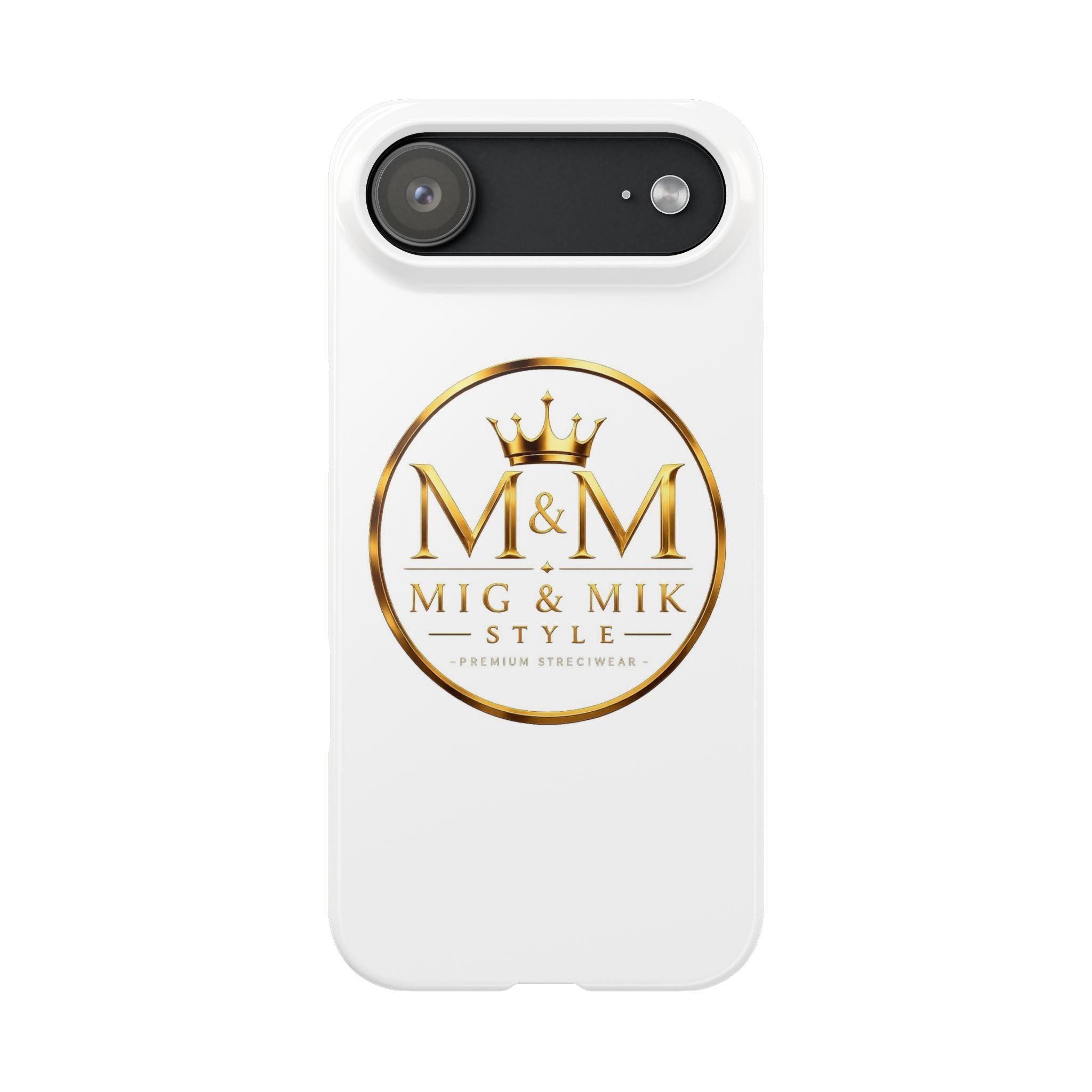Slim Phone Case — M&M Mig & Mik Style Gold Crest