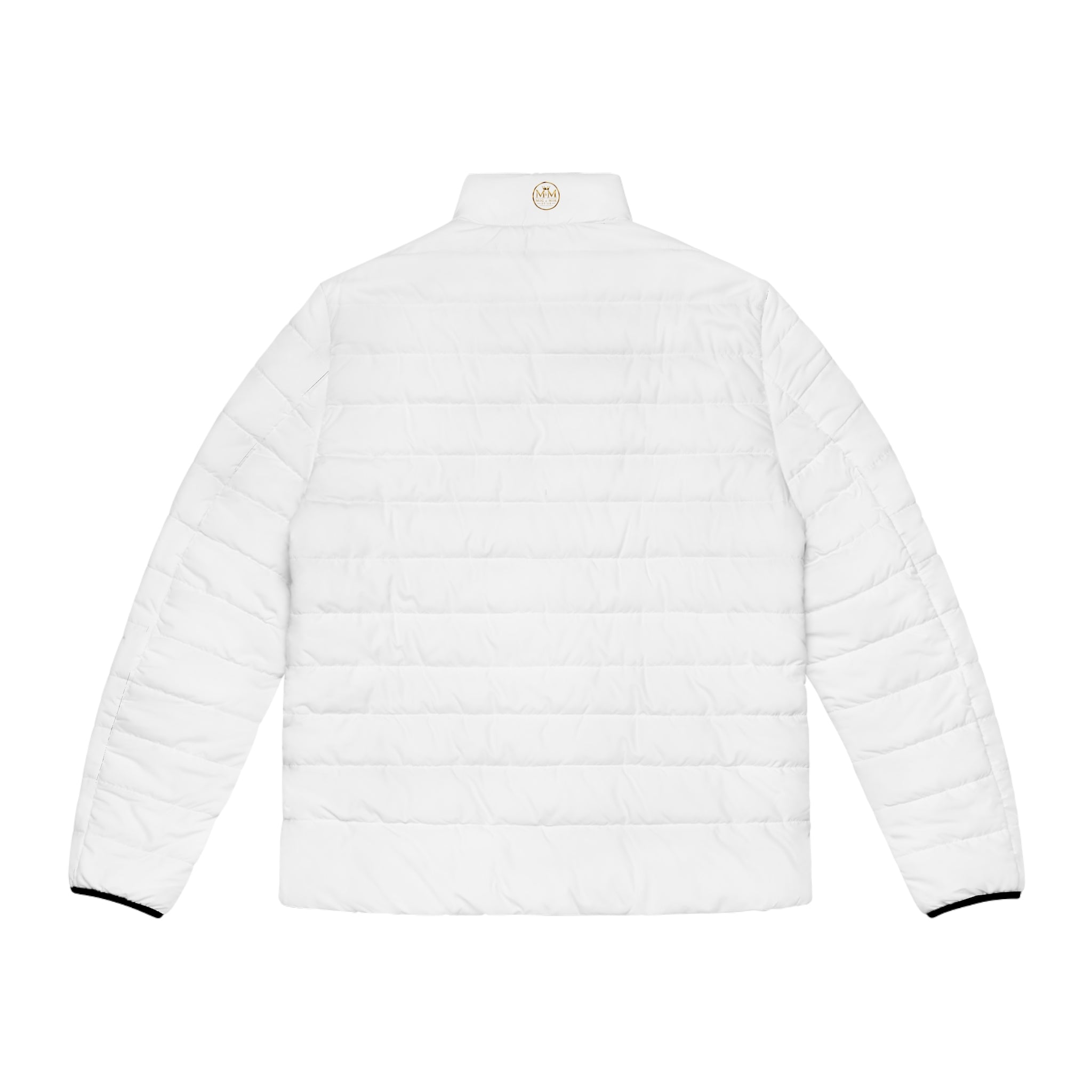 Men's Logo Puffer Jacket — M&M Nice & Mike Branded Quilted Coat