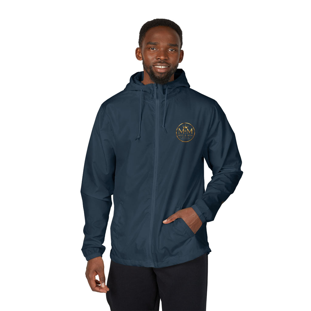 Crown Logo Windbreaker Jacket — White Luxury Monogram Shell