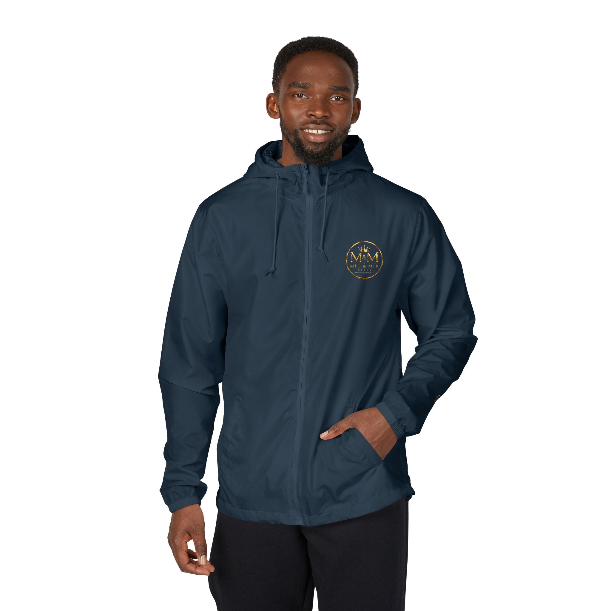 Crown Logo Windbreaker Jacket — White Luxury Monogram Shell