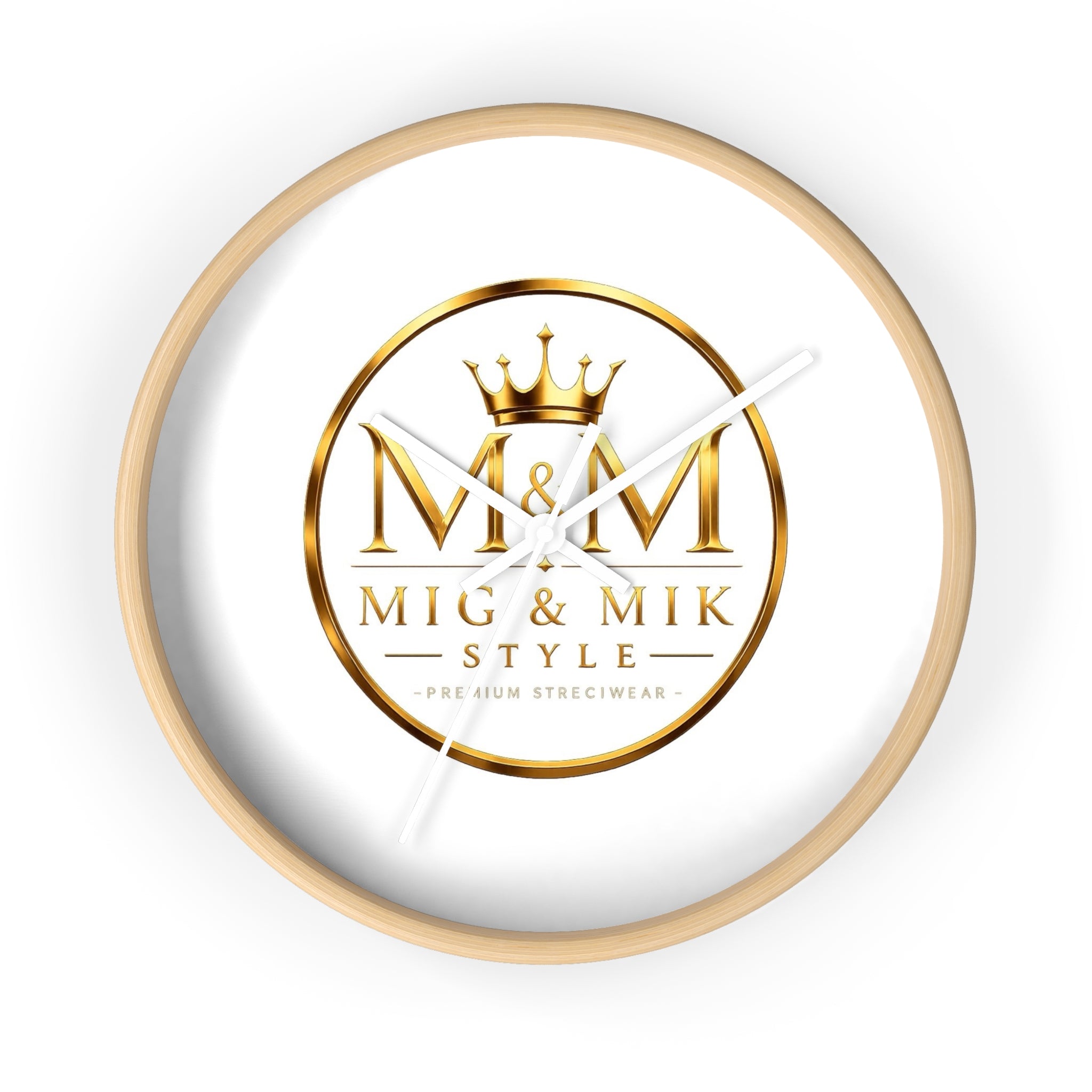 MIG & MIK STYLE Luxury Wooden Wall Clock - Premium Home & Office Decor