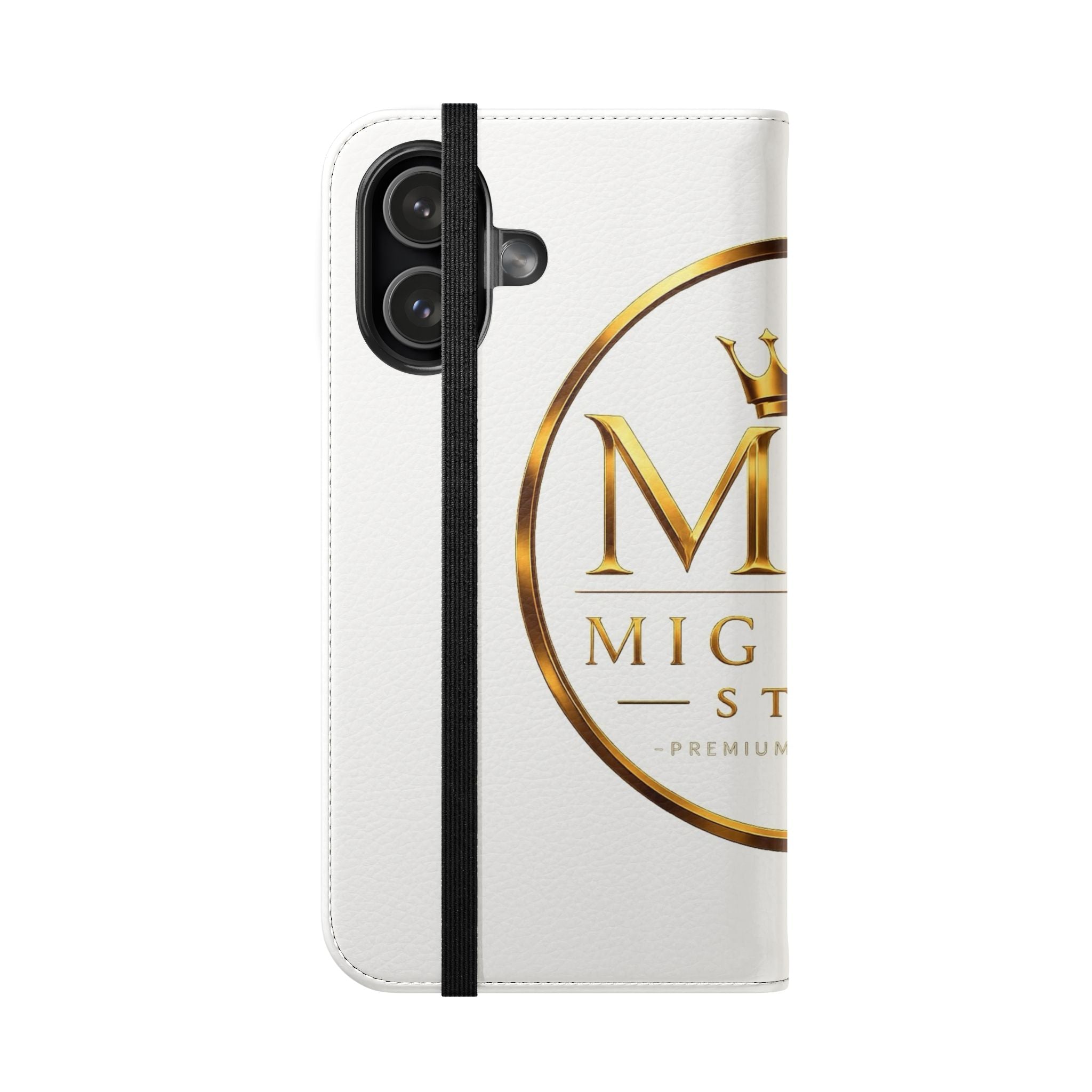 M&M Gold Crest Flip Phone Case — Luxury Wallet Flip Case with Card Slots